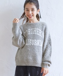 coca(coca)(コカ)のキッズ 親子お揃いブークレーニット ロゴトップス(ニット/セーター)