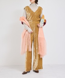 ROPE'（ロペ）の「ビスコースベロアVネックオールインワン（つなぎ/オールインワン・レディース）」