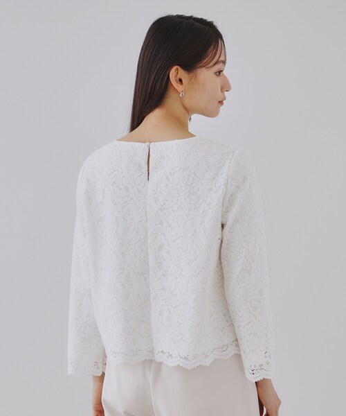 《通勤・セレモニー対応》レースブラウス【洗濯機洗い可】（シャツ/ブラウス）｜OPAQUE.CLIP（オペークドットクリップ）
