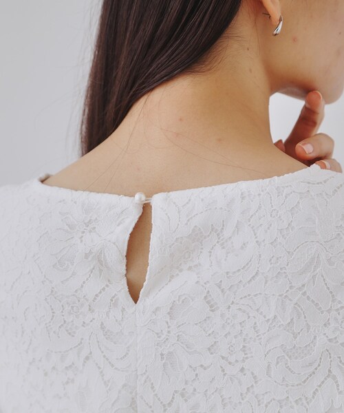 《通勤・セレモニー対応》レースブラウス【洗濯機洗い可】（シャツ/ブラウス）｜OPAQUE.CLIP（オペークドットクリップ）