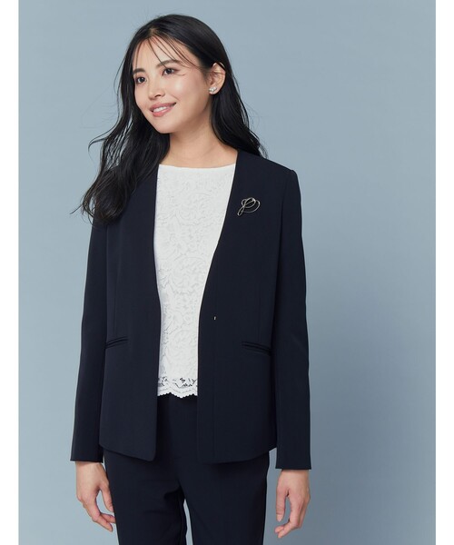 《通勤・セレモニー対応》レースブラウス【洗濯機洗い可】（シャツ/ブラウス）｜OPAQUE.CLIP（オペークドットクリップ）