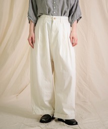 Brocante★ブロカント　ベージュ　コットンヘンプパンツ　サイズ2 Brocante｜リネン ヘリンボン コテブトン ジレ/ベスト 38-0232l