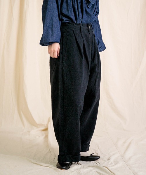 Brocante（ブロカント）の「[Brocante / ブロカント] 綿麻キャンバス マランパンツ（その他パンツ・レディース・ホワイト/ブラック/アイボリー/キャメル・2）」の7枚目の写真