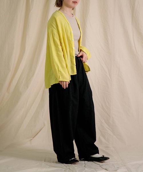 Brocante（ブロカント）の「[Brocante / ブロカント] 綿麻キャンバス マランパンツ（その他パンツ・レディース・ホワイト/ブラック/アイボリー/キャメル・2）」の9枚目の写真