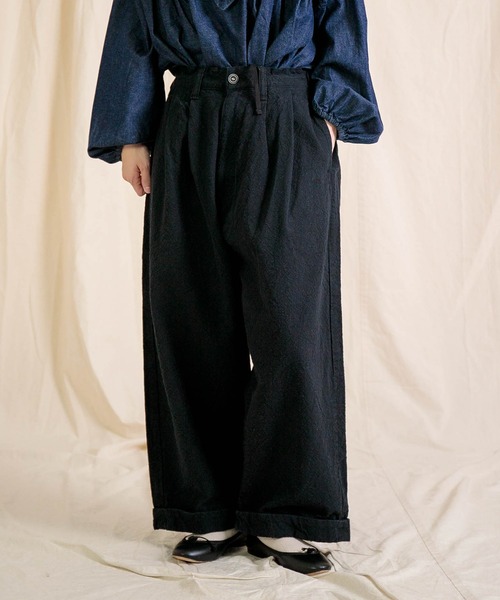 Brocante（ブロカント）の「[Brocante / ブロカント] 綿麻キャンバス マランパンツ（その他パンツ・レディース・ホワイト/ブラック/アイボリー/キャメル・2）」の6枚目の写真