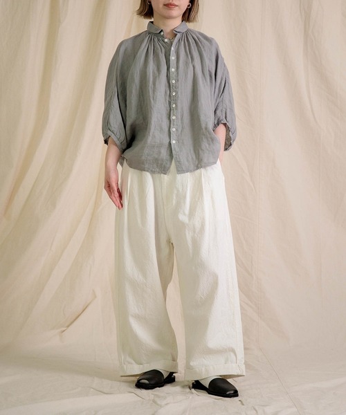 Brocante（ブロカント）の「[Brocante / ブロカント] 綿麻キャンバス マランパンツ（その他パンツ・レディース・ホワイト/ブラック/アイボリー/キャメル・2）」の12枚目の写真