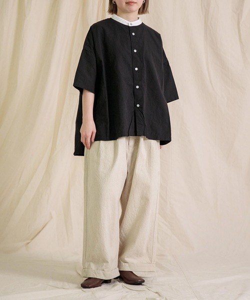 Brocante（ブロカント）の「[Brocante / ブロカント] 綿麻キャンバス マランパンツ（その他パンツ・レディース・ホワイト/ブラック/アイボリー/キャメル・2）」の16枚目の写真