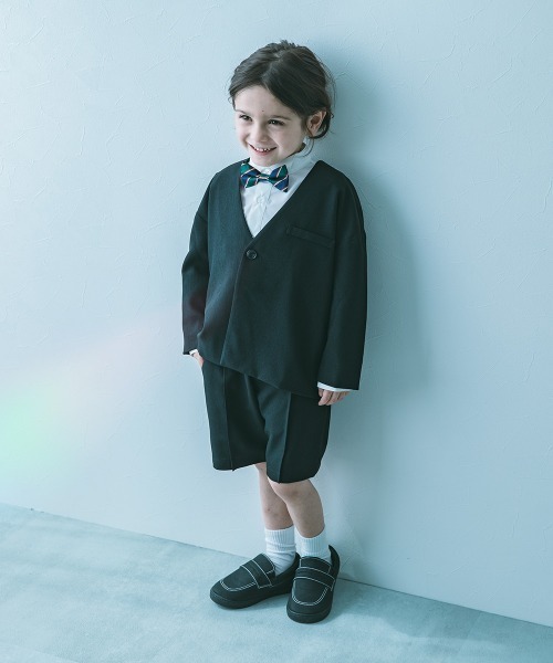 フォーマル ノーカラージャケット セットアップ(ハーフパンツ)（スーツ