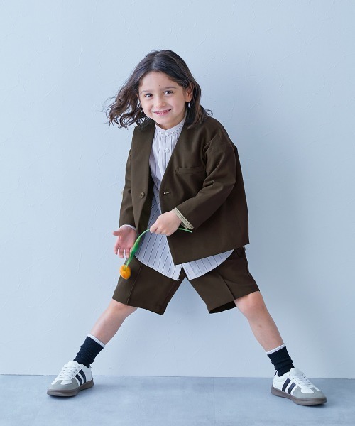 フォーマル ノーカラージャケット セットアップ(ハーフパンツ)（スーツ