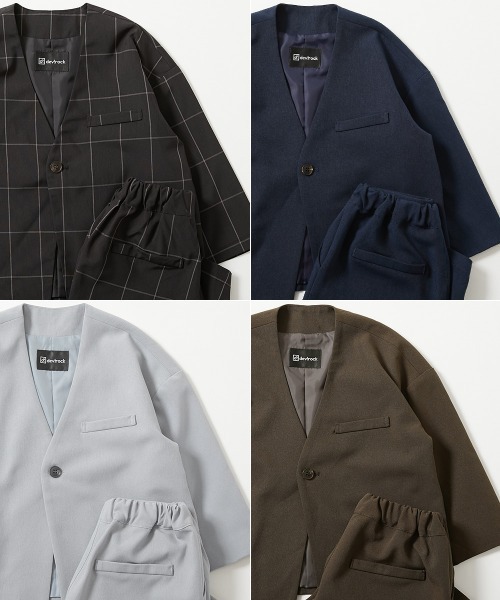 フォーマル ノーカラージャケット セットアップ(ハーフパンツ)（スーツ