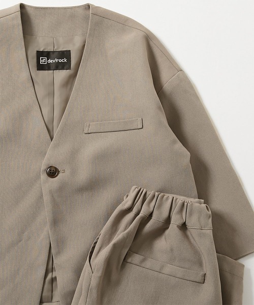 フォーマル ノーカラージャケット セットアップ(ハーフパンツ)（スーツ