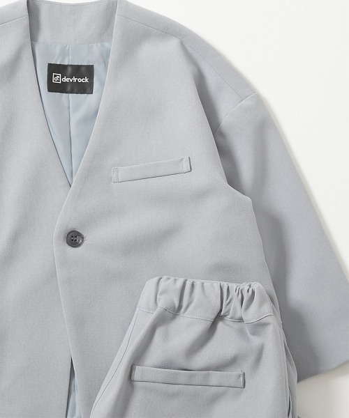 フォーマル ノーカラージャケット セットアップ(ハーフパンツ)（スーツ