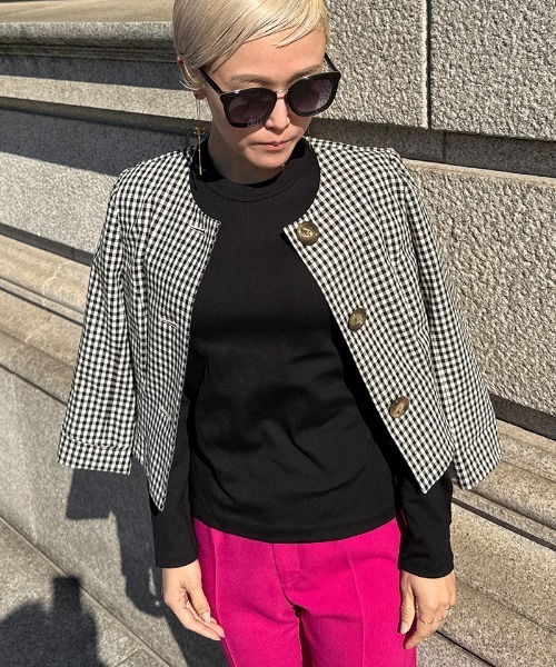 JENNE(ジェンヌ)の「日本製UVカット上質着痩せカットソー(Tシャツ/カットソー・レディース・ブラック/ホワイト・SMALL/MEDIUM/LARGE)」の9枚目の写真