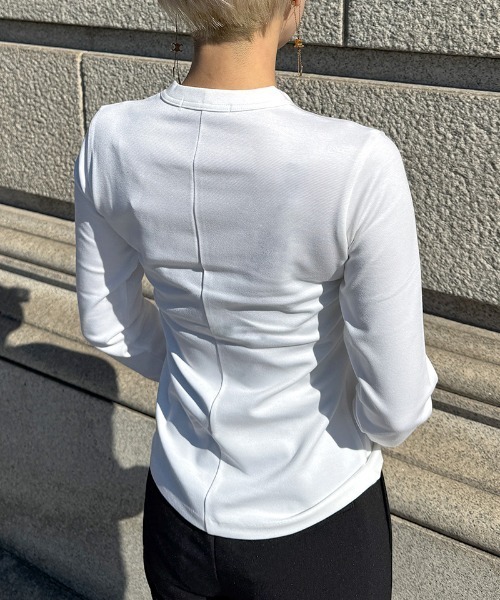 JENNE(ジェンヌ)の「日本製UVカット上質着痩せカットソー(Tシャツ/カットソー・レディース・ブラック/ホワイト・SMALL/MEDIUM/LARGE)」の16枚目の写真