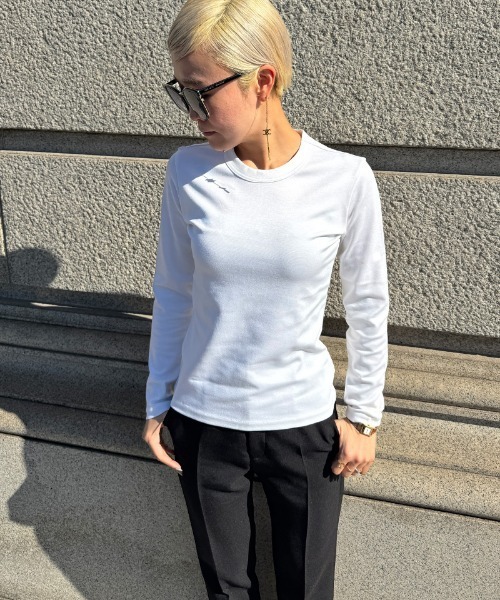 JENNE(ジェンヌ)の「日本製UVカット上質着痩せカットソー(Tシャツ/カットソー・レディース・ブラック/ホワイト・SMALL/MEDIUM/LARGE)」の21枚目の写真