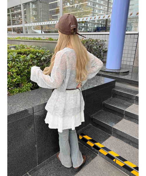 WC（ダブル シー）の「ルーズメッシュニット（ニット/セーター・レディース・ピンク/ブラック/サックスブルー/グレー・FREE）」の17枚目の写真