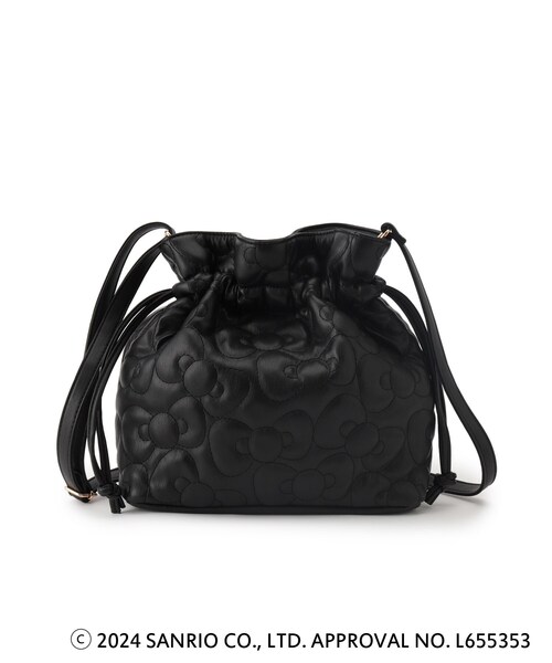 ITS'DEMO(イッツデモ)の「◆【ハローキティコラボ】リボンキルト巾着ミニショルダー(ショルダーバッグ・レディース・ブラック/オフホワイト/ワインレッド・00)」の11枚目の写真