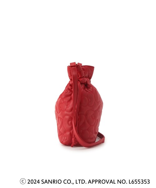 ITS'DEMO(イッツデモ)の「◆【ハローキティコラボ】リボンキルト巾着ミニショルダー(ショルダーバッグ・レディース・ブラック/オフホワイト/ワインレッド・00)」の13枚目の写真