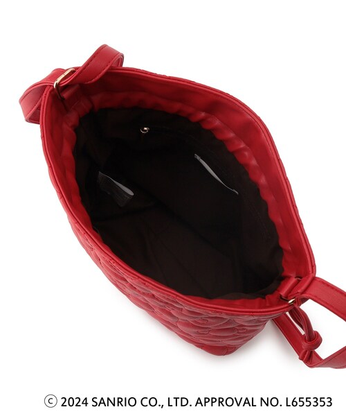 ITS'DEMO(イッツデモ)の「◆【ハローキティコラボ】リボンキルト巾着ミニショルダー(ショルダーバッグ・レディース・ブラック/オフホワイト/ワインレッド・00)」の16枚目の写真