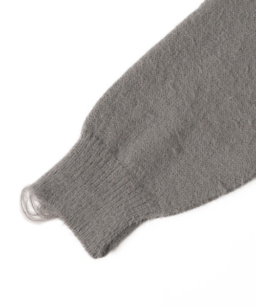 Figments（フィグメンツ）の「シャギーニットロゴZIPパーカー（パーカー・レディース・ブラック/グレー・FREE）」の21枚目の写真