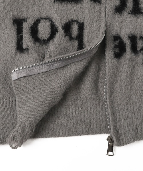 Figments（フィグメンツ）の「シャギーニットロゴZIPパーカー（パーカー・レディース・ブラック/グレー・FREE）」の22枚目の写真