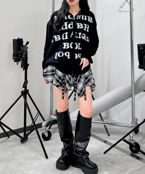 セール】シャギーニットロゴZIPパーカー（パーカー）｜Figments