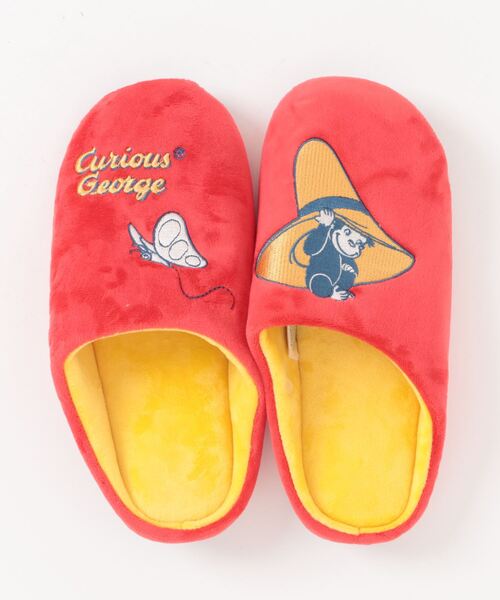 ACCOMMODE(アコモデ)の「【365Curious 】おさるのジョージ ルームシューズ(ルームシューズ/スリッパ・レディース・イエロー/レッド・FREE)」の6枚目の写真