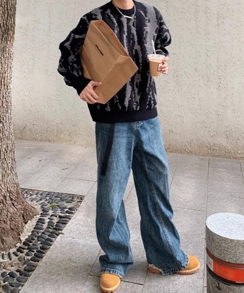 【NOWLE】ニュアンス 総柄 プルオーバー ニット（ニット/セーター）｜NOWLE（ノウル）