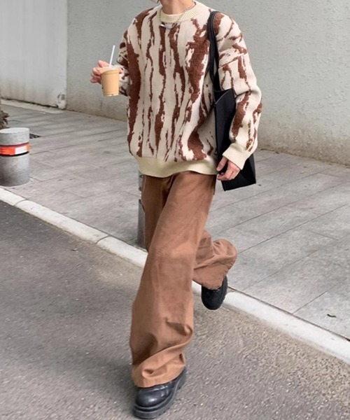 【NOWLE】ニュアンス 総柄 プルオーバー ニット（ニット/セーター）｜NOWLE（ノウル）