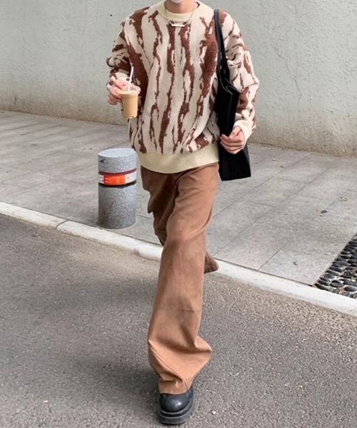 【NOWLE】ニュアンス 総柄 プルオーバー ニット（ニット/セーター）｜NOWLE（ノウル）