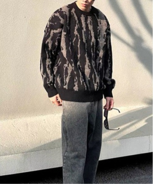 【NOWLE】ニュアンス 総柄 プルオーバー ニット（ニット/セーター）｜NOWLE（ノウル）