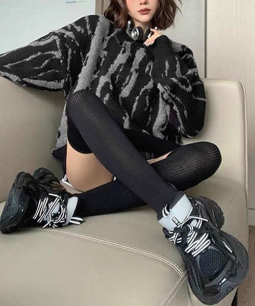 【NOWLE】ニュアンス 総柄 プルオーバー ニット（ニット/セーター）｜NOWLE（ノウル）