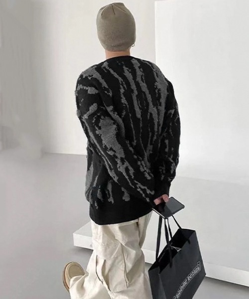 【NOWLE】ニュアンス 総柄 プルオーバー ニット（ニット/セーター）｜NOWLE（ノウル）