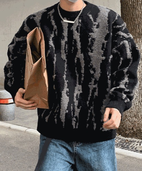 【NOWLE】ニュアンス 総柄 プルオーバー ニット（ニット/セーター）｜NOWLE（ノウル）