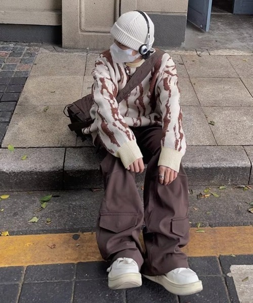 【NOWLE】ニュアンス 総柄 プルオーバー ニット（ニット/セーター）｜NOWLE（ノウル）