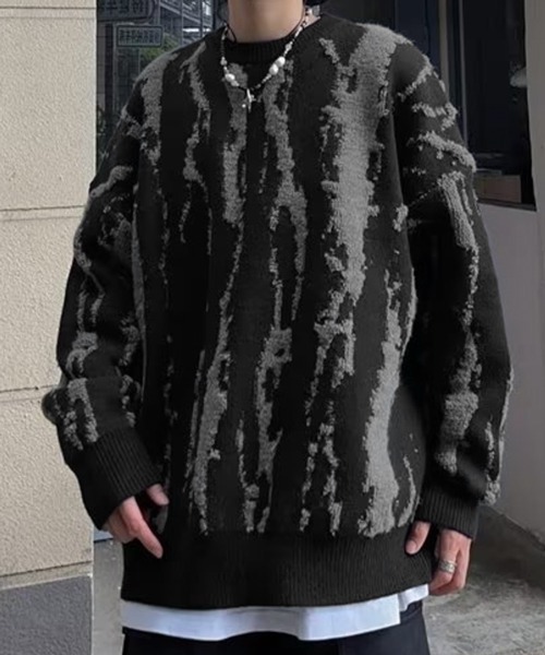 【NOWLE】ニュアンス 総柄 プルオーバー ニット（ニット/セーター）｜NOWLE（ノウル）