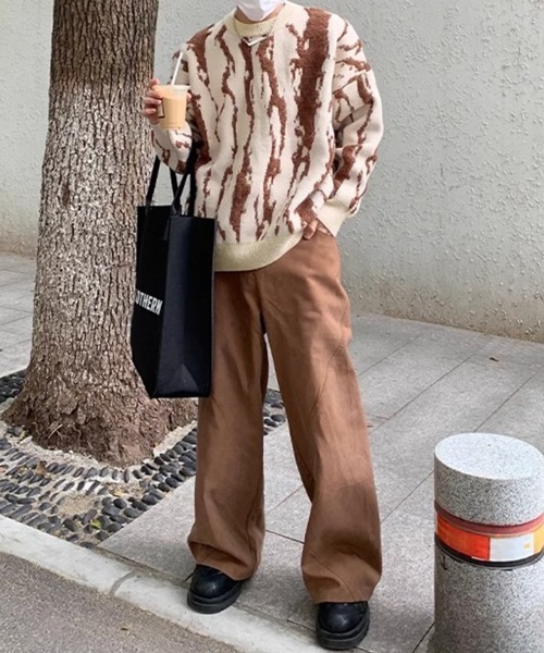 【NOWLE】ニュアンス 総柄 プルオーバー ニット（ニット/セーター）｜NOWLE（ノウル）