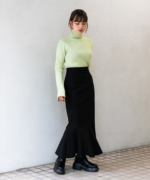 SENSE OF PLACE by URBAN RESEARCH（センスオブプレイスバイアーバンリサーチ）の「『WEB/一部店舗限定サイズ』ストレッチハイウエストマーメイドスカート（スカート・レディース・ブラック/ライトベージュ/モカ・TALL/X-SMALL/SMALL/MEDIUM/LARGE）」の10枚目の写真