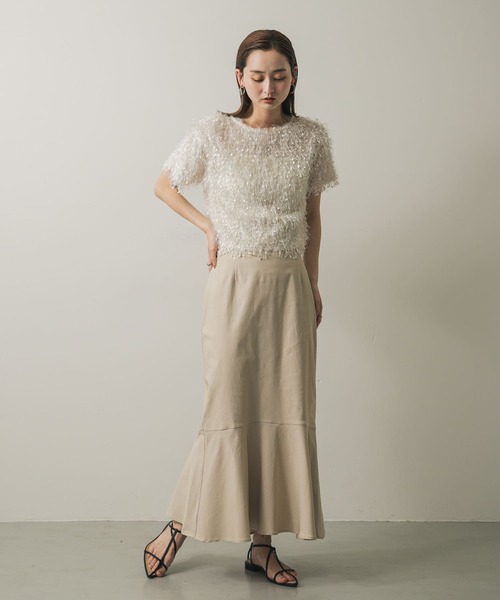 SENSE OF PLACE by URBAN RESEARCH（センスオブプレイスバイアーバンリサーチ）の「『WEB/一部店舗限定サイズ』ストレッチハイウエストマーメイドスカート（スカート・レディース・ブラック/ライトベージュ/モカ・TALL/X-SMALL/SMALL/MEDIUM/LARGE）」の14枚目の写真