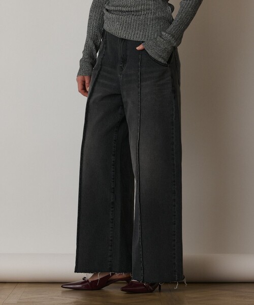 Diagram(ダイアグラム)の「コンビデニムワイドパンツ(デニムパンツ・レディース・ブラック/グレー・36/38)」の13枚目の写真