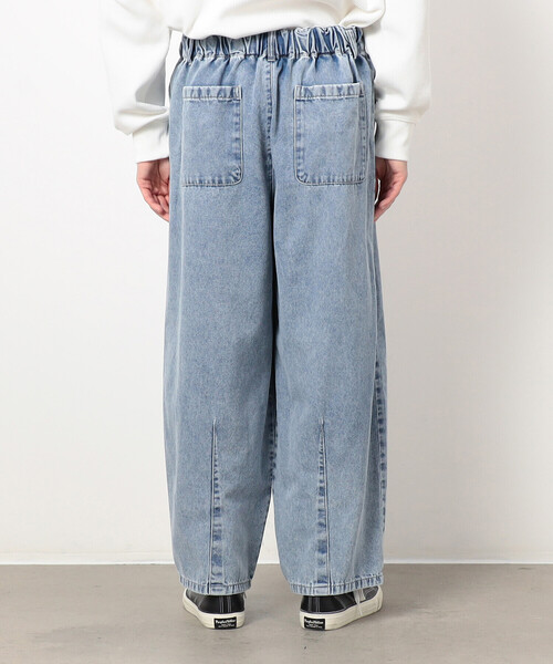 Purple&Yellow（パープルアンドイエロー）の「硫化染めデニム／インディゴデニムワイドテーパードパンツ（デニムパンツ・メンズ・ブラック/ケミカルウォッシュ/パープル・X-SMALL/SMALL/MEDIUM/LARGE）」の11枚目の写真