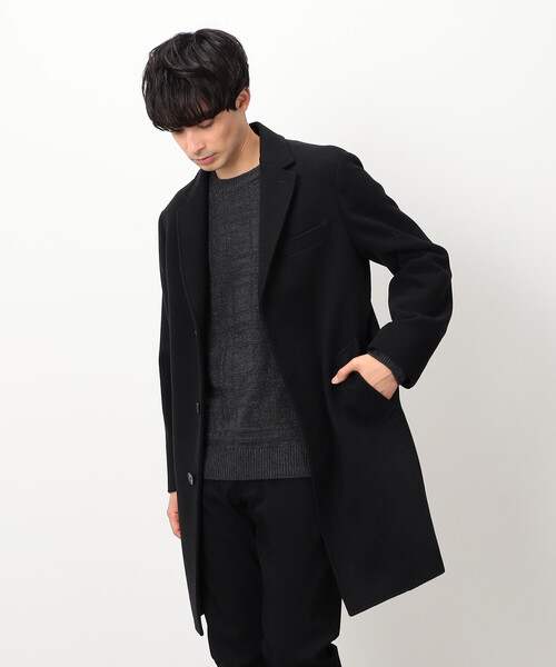 COMME CA ISM(コムサイズム)の「ウールライク ビーバー チェスターコート(チェスターコート・メンズ・ブラック・X-LARGE/LARGE/MEDIUM/SMALL)」の1枚目の写真