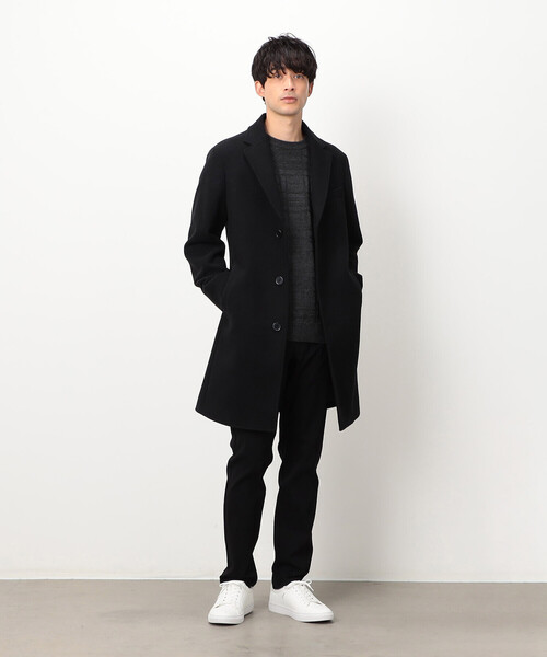 COMME CA ISM(コムサイズム)の「ウールライク ビーバー チェスターコート(チェスターコート・メンズ・ブラック・X-LARGE/LARGE/MEDIUM/SMALL)」の14枚目の写真