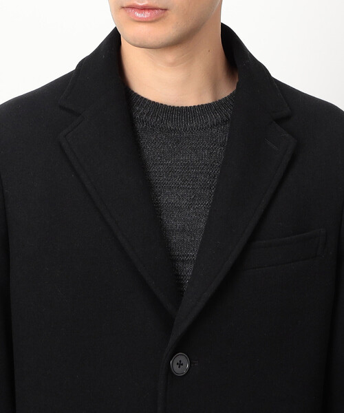 COMME CA ISM(コムサイズム)の「ウールライク ビーバー チェスターコート(チェスターコート・メンズ・ブラック・X-LARGE/LARGE/MEDIUM/SMALL)」の5枚目の写真