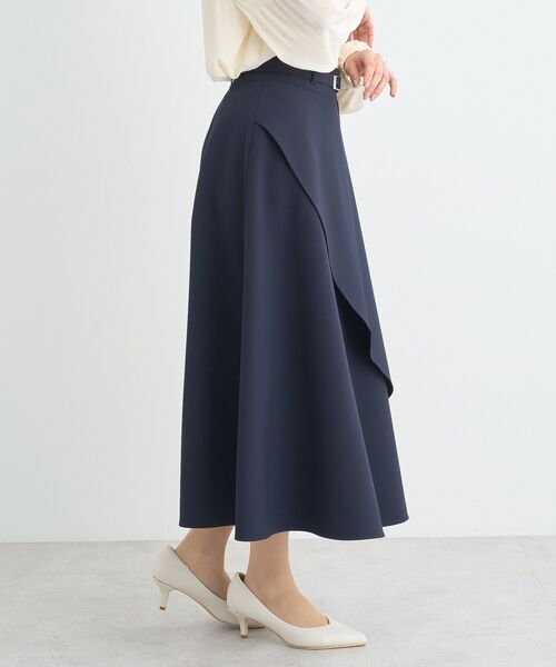 earth music&ecology（アースミュージックアンドエコロジー）の「ベルト付きアシンメトリースカート（スカート・レディース・ピンク/ネイビー/ベージュ・M/S）」の9枚目の写真