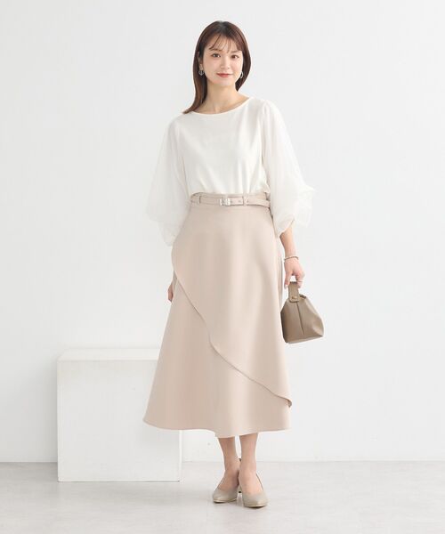 earth music&ecology（アースミュージックアンドエコロジー）の「ベルト付きアシンメトリースカート（スカート・レディース・ピンク/ネイビー/ベージュ・M/S）」の22枚目の写真