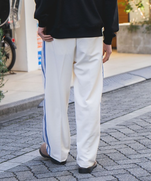 THRASHER（スラッシャー）の「【THRASHER/スラッシャー】ジャガードテープ サイドライン ジャージワイドトラックパンツ（その他パンツ・メンズ・ブラック/ホワイト・MEDIUM/LARGE/X-LARGE）」の18枚目の写真