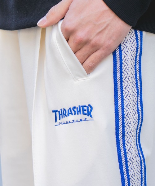 THRASHER（スラッシャー）の「【THRASHER/スラッシャー】ジャガードテープ サイドライン ジャージワイドトラックパンツ（その他パンツ・メンズ・ブラック/ホワイト・MEDIUM/LARGE/X-LARGE）」の20枚目の写真