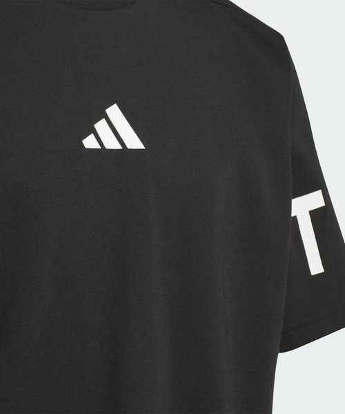 adidas（アディダス）の「半袖 ワード Tシャツ キッズ / アディダス adidas（Tシャツ/カットソー・キッズ・ブラック/ホワイト・110/120/130/140/150/160）」の10枚目の写真
