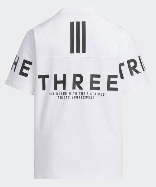 adidas（アディダス）の「半袖 ワード Tシャツ キッズ / アディダス adidas（Tシャツ/カットソー・キッズ・ブラック/ホワイト・110/120/130/140/150/160）」の3枚目の写真